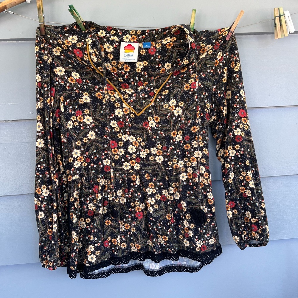 Anthropologie Farm Rio de Janeiro long sleeve top